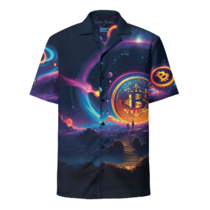 Cosmic Bitcoin Button-Up Shirt