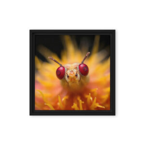 Pretty Eyes - Framed Bitcoin Canvas Print