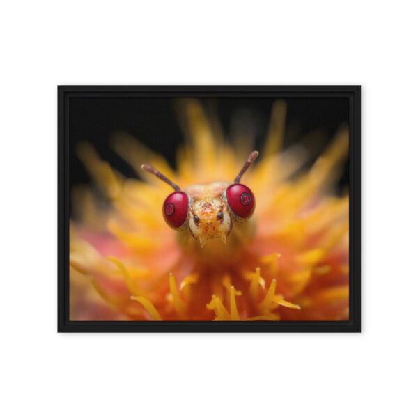 Pretty Eyes - Framed Bitcoin Canvas Print - Image 8